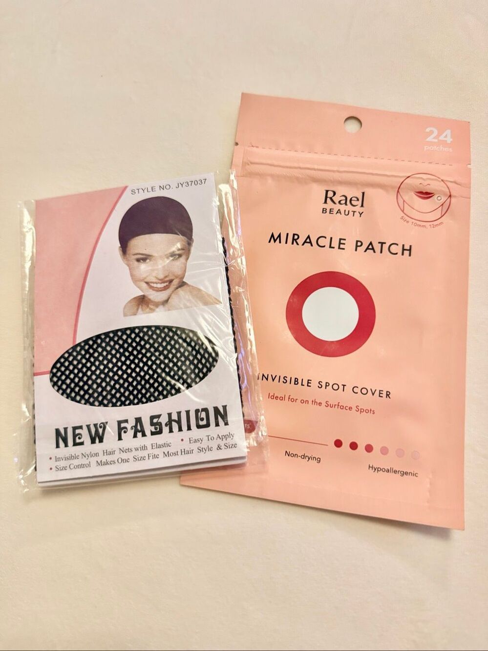 Rael Miracle Patches & Invisible Nylon Hair Net Beauty Essentials Set